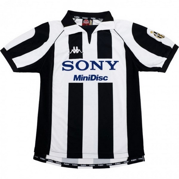 Maillot Football Juventus Domicile Retro 1997 1998 Noir Blanc